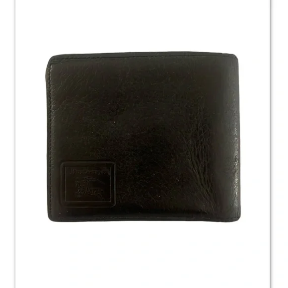 Burberry Bi Fold Wallet Men Black Authentic “Clean” - Picture 1 of 5